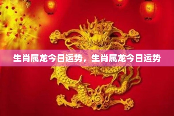 生肖属龙今日运势详解